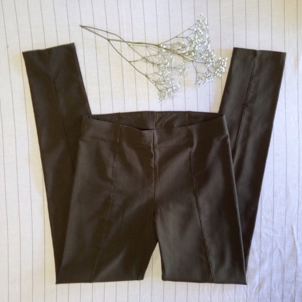 H&M brownish green stretch pant - Picture 4 of 7